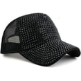 thumbnail image 5 of YooGuoGuo Women Bling Rhinestone Baseball Cap Unisex Trucker Mesh Hollow Summer Sports Sun Visor Cap Outdoor, 5 of 5