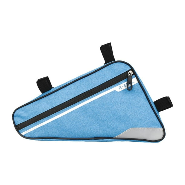 Bolsa para cuadro de bicicleta, triángulo para bicicleta de montaña y carretera, accesorios para bicicleta, bolsa pequeña para almacenamiento de Azul