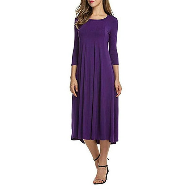 Vista Women Dress Clearance Casual Half Sleeve Loose Ladies Evening Long Maxi Dress Walmart