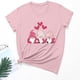 thumbnail image 4 of Camiseta de manga corta con estampado de amor lindo para el día de San Valentín informal para mujer Fridja  gope1650, 4 of 4