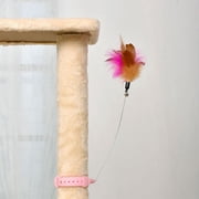 Yuehao Pet Supplies Cat Feather Collar Toy Interactive Cat Toys for Indoor Cats Teasing Stick Collar Funny Cat Toys with Bells and A Variety of Ways to Play for Cats