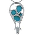 thumbnail image 4 of Carillon Turquoise Natural Gemstone Necklace Pendant 18K White Gold Engagement Jewelry, 4 of 4