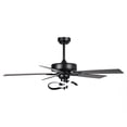 thumbnail image 6 of Whose Lamp 52 Inch Black Contemporary Ceiling Fan with Integrated LED Lights, Downrod Mount, Remote Control, Reversible Blades, 6 of 16