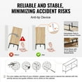 thumbnail image 5 of VEVOR Accent Cabinet, Rattan Storage Cabinet with 4 Magnetic Doors and Adjustable Shelves, Sideboard Buffet Cabinet for Hallway, Entryway, Living Room, or Kitchen, Natural, 5 of 9