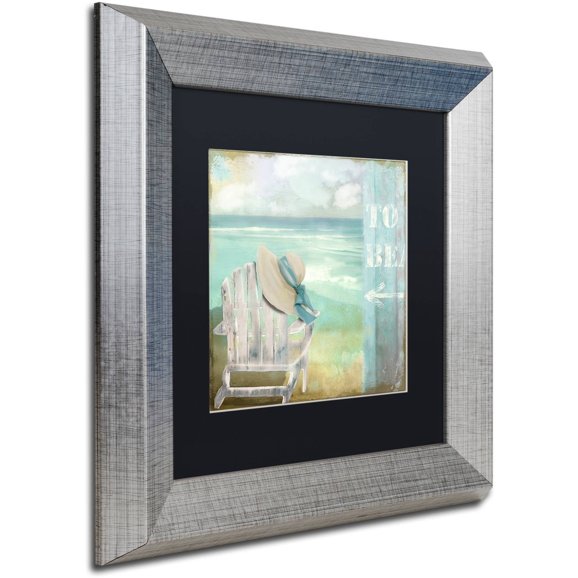 Trademark Fine Art "By the Sea I" Canvas Art by Color Bakery Black Matte, Silver Frame