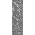 thumbnail image 2 of Addison Rugs Dream Shag Premium Machine Washable Transitional Nautical Gray Runner Rug, 2'3" x 7'6", 2 of 8