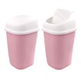 thumbnail image 1 of Bote de Basura Chico 2 Pack con Tapa Balancín  - Basurero de Plástico Resistente, Papelera para Baño, Cocina y Oficina (Blanco), 1 of 2