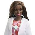 thumbnail image 4 of Barbie Doctor Fashion Doll Dressed in Doctor Coat with Curvy Shape & Medical Accessories, 4 of 6