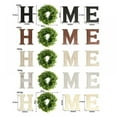 thumbnail image 3 of Wooden Home Sign, Wall Letters with Wreath Artificial Eucalyptus for O, Rustic Hanging Home Letters Farmhouse Wall Art Decor for Living Room, Dining Room, Kitchen, Entryway, Housewarming, 3 of 10
