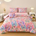 thumbnail image 1 of Butterfly Bedding Set Twin, Pink Butterfly Comforter Set for Girls Kids Teens 6, 1 of 8