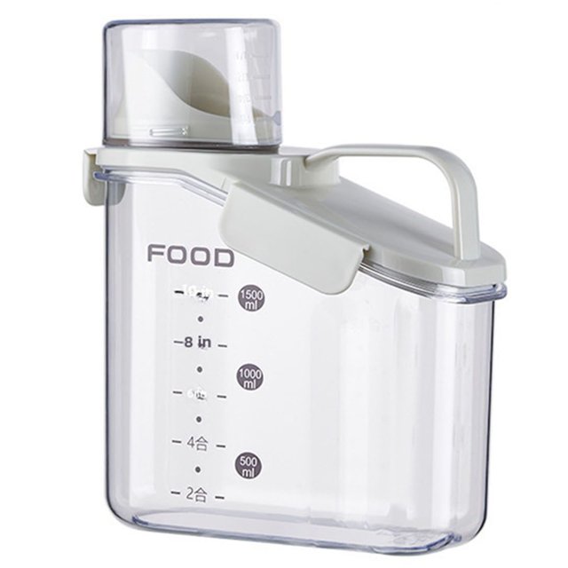 Contenedores herméticos transparentes for almacenamiento de alimentos, almacenamiento transparente de alimentos secos for cereales con pico vertedor