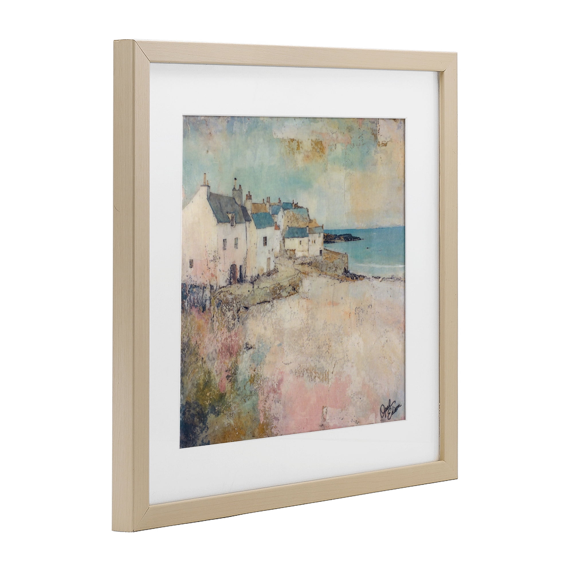Stupell Industries Town Corner Architecture Birch Framed Print Under Glass, design by Opal Edison