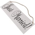 thumbnail image 3 of Wooden Plaque"Just Married" Wedding Sign Hanging Decoration, 3 of 5