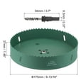 thumbnail image 2 of Uxcell Bi-Metal Hole Saw High Speed Steel Hole Cutter for Cutting Metal Wood 6-13/16", 2 of 5