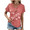 thumbnail image 1 of Blouses for Women Womens V-Neck Casual Short-Sleeved Spring And Summer Top, 1 of 1