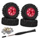 thumbnail image 5 of 4 piezas 1/30 RC Car Wheels and Tires Accessories Robusto Coche RC de alto rendimiento Rojo, 5 of 9