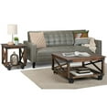 thumbnail image 4 of Trent Home Solid Mango Wood Square Coffee Table in Distressed Dark Brown, 4 of 17