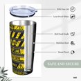 thumbnail image 5 of Danger Caution Warning Police Stripe Stainless Steel Tumbler with Lid and Straw 20oz Vacuum Insulated Travel Mug for Hot & Cold Drinks Coffee Wine Water Cup, 5 of 7