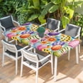 thumbnail image 2 of Easter Colorful Eggs Table Cloths for 3 Foot Rectangle Tables, Spring Floral Polka Dot Blue Striped Patio Waterproof Elastic Fitted Tablecloths, Washable Rectangular Table Cover for Camping, 2 of 8