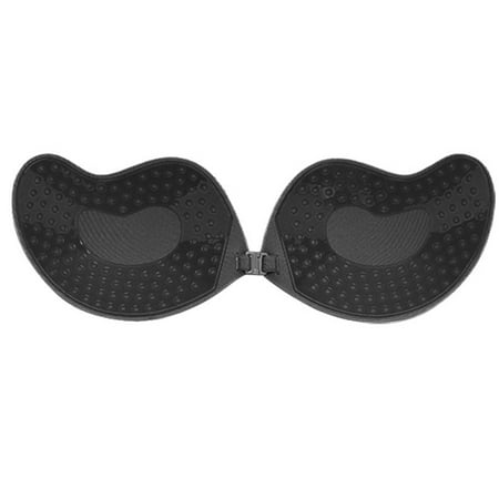 POPLIS Push up Strapless Self Adhesive Bra Invisible Silicone Bra for Backless Dress