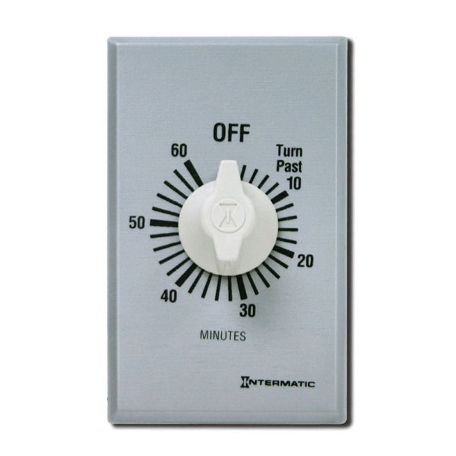 Woods 30-Minute Spring Wound Timer - In-Wall Countdown Timer For Lights, Fans & Appliances