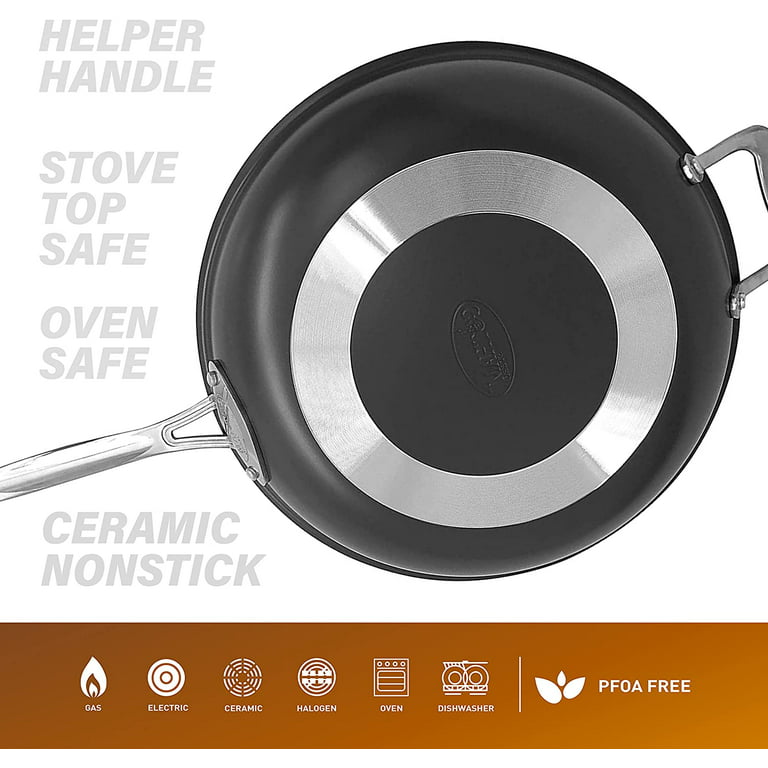 Gotham Steel Stainless Steel Premium 12” Frying Pan