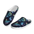 thumbnail image 2 of Lsque Blue Butterfly Pattern Womens Comfort Cotton on Scuff With Memory Foam and Anti-skid Sole Slipper-37/38, 2 of 7