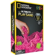 National Geographic Play Sand - 2 lbs of Sand with Castle Molds (Pink) - a Fun Sensory Sand Activity