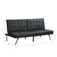 thumbnail image 7 of Convertible Sofa Bed Wood Frame Futon with Stainless Leg Sleeper Folding Recliner Living Room Furniture, 7 of 7
