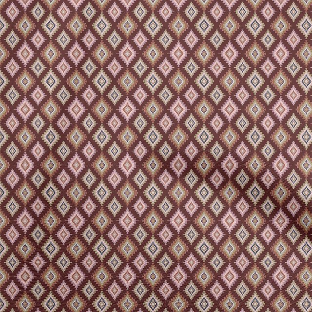 oneOone Rayon Maroon Fabric Asian Kilim Craft Projects Decor Fabric Printed By The Yard 56 Inch Wide