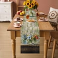 thumbnail image 2 of Farmhouse Flowers Table Runner 90 Inches, Country Spring Botanical Florals Painting Bed Runner Dresser Scarves Tabletop for Indoor Outdoor Parties/Ceremony/Banquet, 13" x 90", 2 of 8