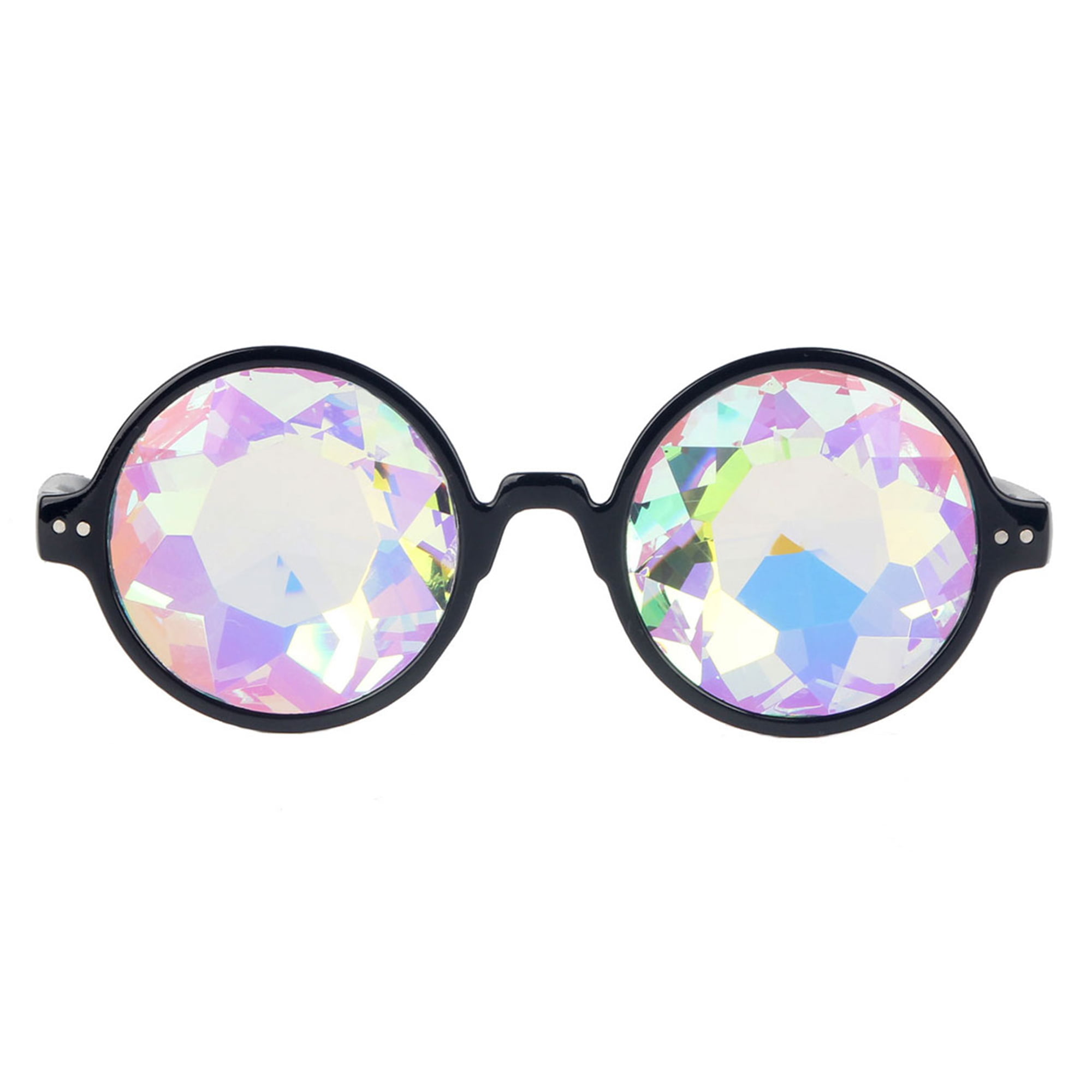 Glasses Festival Prism Sunglasses Goggles for Raves Rainbow Prism Diffraction Crystal Lenses - Walmart.com