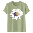thumbnail image 5 of YDLCAFD T-Shirts d'Entraînement pour Femmes Coupe Ample Crop Tops pour Femmes Tendance Manches Courtes Col Rond Chemises Amples Confortables Blouses d'Été Douces Décontractées Basiques, 5 of 5