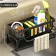 thumbnail image 1 of Rejilla de drenaje para fregadero, soporte de plástico ABS para esponja, escurridor de jabón para grifo, toallero, organizador de accesorios de cocina, 1 of 6