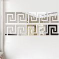 thumbnail image 1 of Línea de cintura autoadhesiva, pegatina de espejo 3D de 10x10cm, pegatinas de pared DIY para sala de estar, tira de borde de techo, decoración de pared de línea de esquina, 1 of 5