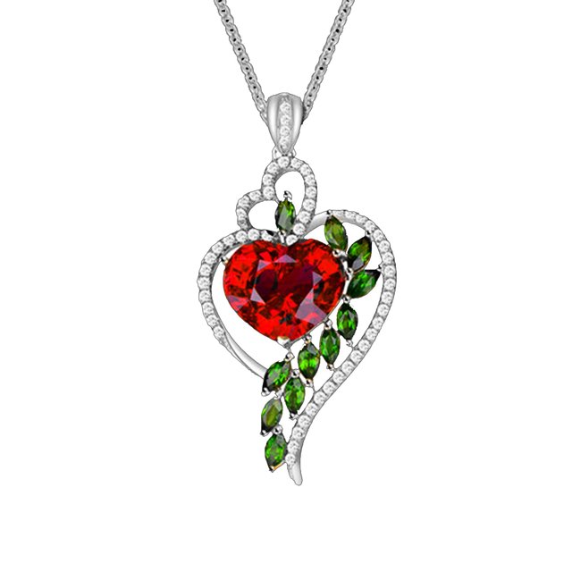 Collier Rose en Forme de Cœur Ensemble de Bijoux pour Femmes avec Collier Vert Bon Collier Laye Collier Rose Grand Collier Bijoux Collier Pierre Collier Wishbone Collier Pause Collier Laye pour Femmes Scintillant