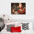 thumbnail image 3 of Orinice Santa Claus Canvas Wall Art for Living Room Bedroom Dormitory Kitchen Dining Room Office Decor Home 20x16in Frameless Painting, 3 of 3