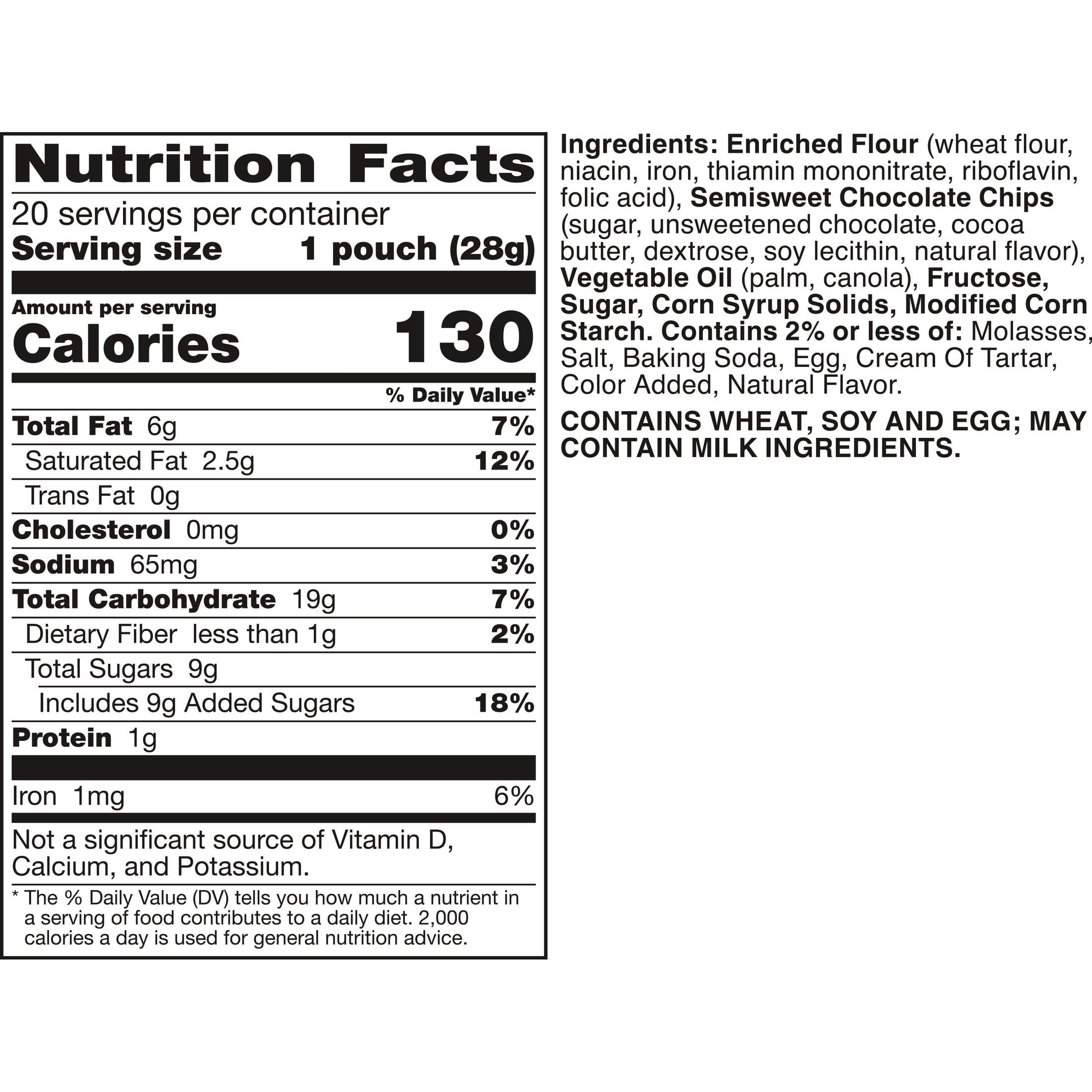 (3 pack) Pillsbury Soft Baked Mini Chocolate Chip Cookies 20 Count