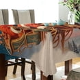 thumbnail image 3 of Coolnut Santa Claus Rectangle Tablecloth Waterproof Polyester Table Clothative Stain Resistant & Wrinkle Resistant Washable Table Cover for Dining Table/Party/Camping 60x60 Inch Decor Gift, 3 of 7