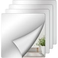 thumbnail image 2 of Wall Stickers - Unbreakable Self-Adhesive Mirror Tiles for Bedroom, Home, Gym, Door - Acrylic Shatterproof Sheets, Panels (12x12inchx4pack), 2 of 8