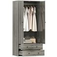 thumbnail image 1 of HOMCOM Wardrobe Closet, Armoire with Drawers and Hanging Rail for Bedroom, 1 of 10
