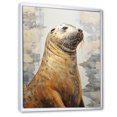thumbnail image 2 of Designart "Regal Ocean Guardian" Seal/Sea Lion Floater Framed Wall Art Prints, 2 of 5