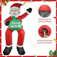 thumbnail image 5 of 6ft Christmas Inflatables Outdoor Decorations, Climbing Santa Christmas Inflatable Yard Decorations with LED Lights,Blow up Yard Decorations for Outdoor Indoor Yard Decor, 5 of 8