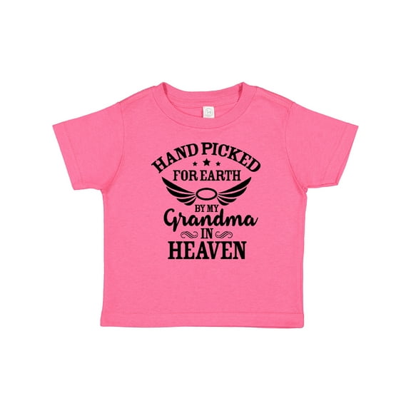 Inktastic Handpicked for Earth by My Grandma in Heaven Angel Wings Boys or Girls Baby T-Shirt