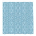 thumbnail image 2 of Ambesonne Vintage Shower Curtain, Lace Style Winter Snowflake, 69"Wx84"L, Pale Blue and White, 2 of 4