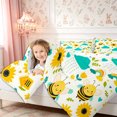 thumbnail image 3 of Manfei Sunflower Bee Twin Comforter Sets 2pcs,Cartoon Rainbow Bedding Set,1 Comforter and 1 Pillowcase,Reversible, 3 of 6