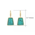 thumbnail image 4 of K-KED Turquoise Bohemian Drop Dangle Earrings Dainty Gemstone Hook 18K Gold Plated, 4 of 8