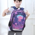 thumbnail image 6 of FORMRS Unisex School Backpack 17" Student Travel Bag with Laptop Compartment, Neon Jellyfish, 6 of 7