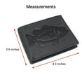 thumbnail image 5 of MARSHAL Fishermans RFID Blocking Vintage Leather Bifold Wallet with Debossed Bass Design for Outdoorsmen Black, 5 of 9