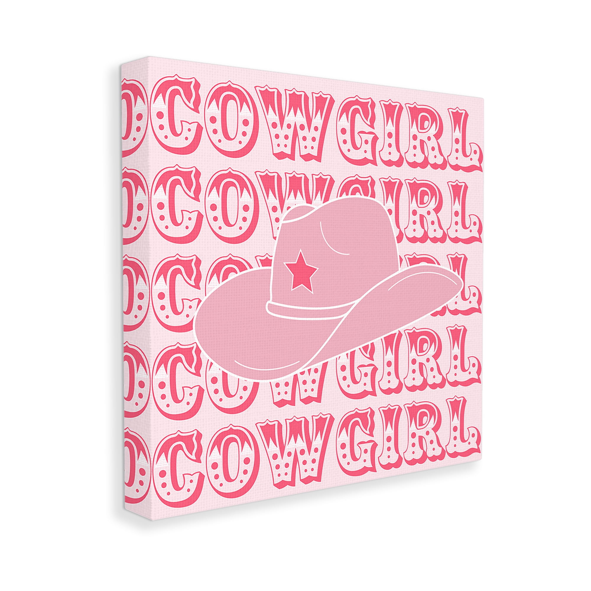 Stupell Industries Blush Pink Cowgirl Beauty & Fashion Painting Gallery Wrapped Canvas Art Print Wall Art, 36 x 36